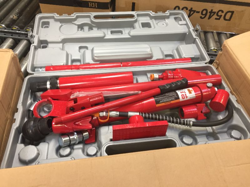 Photo 1 of Comie 10 Ton Porta Power Hydraulic Jack Air Pump Lift Ram Body Frame Repair Kit Auto Shop Tool Heavy Set
