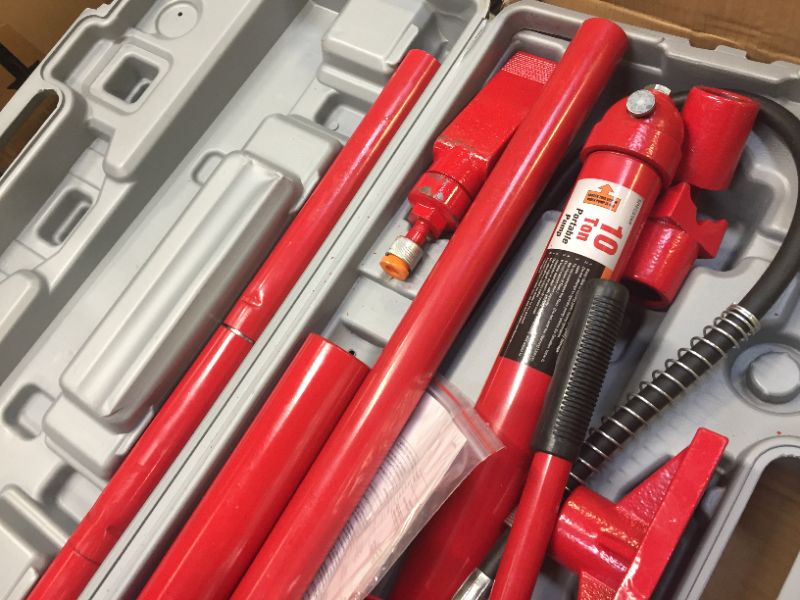 Photo 1 of Comie 10 Ton Porta Power Hydraulic Jack Air Pump Lift Ram Body Frame Repair Kit Auto Shop Tool Heavy Set
