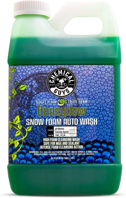 Photo 1 of Chemical Guys CWS_110_64 Honeydew Snow Foam Car Wash Soap (Works with Foam Cannons, Foam Guns or Bucket Washes) Safe for Cars, Trucks, Motorcycles, RVs & More, 64 fl oz (Half Gallon), Honeydew Scent
