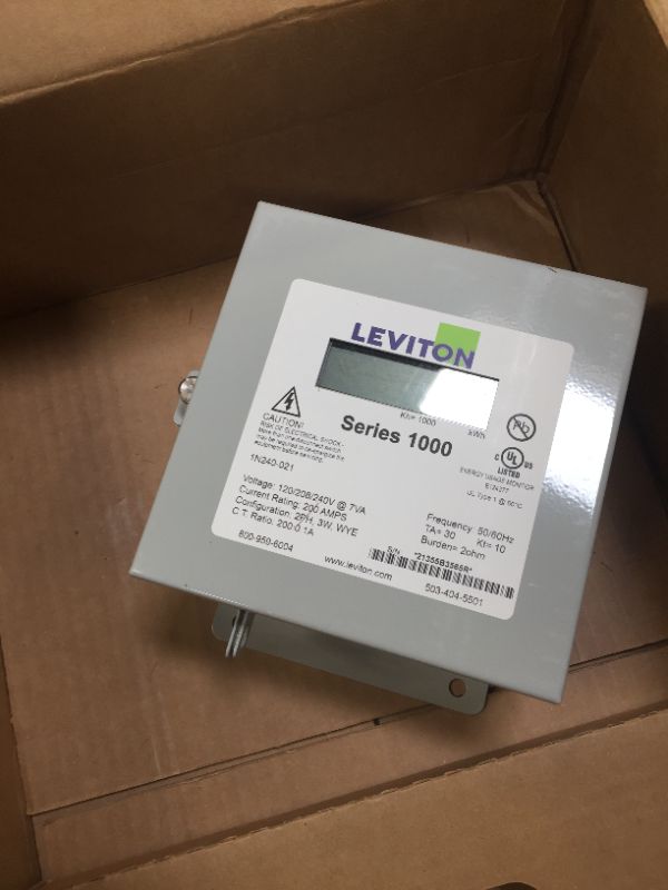 Photo 2 of Leviton 1K240-1SW Series 1000 120/240V 100A 1P3W Indoor Kit with 2 Solid Core CTs
