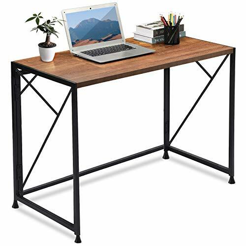 Photo 1 of Home  ComHoma Folding Desk Foldable Computer Desk 40" Home Office Desk Modern Simple Writing Desk Table Space Saving Collapsible Desk  Brown
