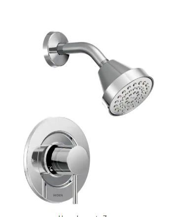 Photo 1 of Align Single-Handle Posi-Temp Eco-Performance Shower Faucet Trim Kit in Chrome (Valve Not Included)
