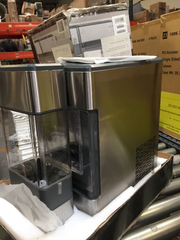 Photo 5 of GE Profile Opal | Countertop Nugget Ice Maker with Side Tank | Portable Ice Machine Makes up to 24 lbs. of Ice Per Day | Stainless Steel Finish
