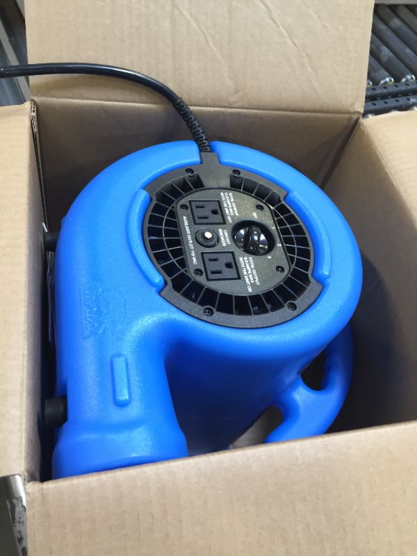 Photo 2 of 1/4 HP Air Mover Blower Fan for Water Damage Restoration Carpet Dryer Floor Home and Plumbing Use in Blue
