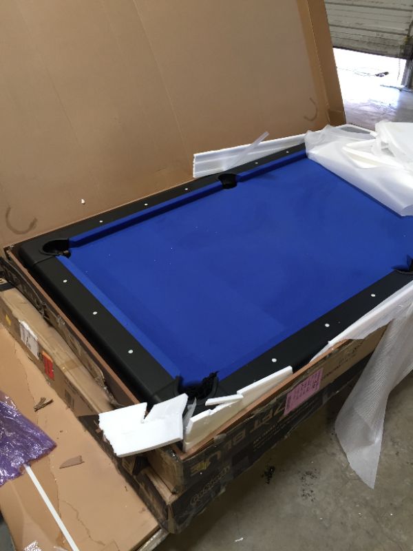Photo 1 of GoSports 6ft or 7ft Billiards Table - Portable Pool Table - Includes Full Set of Balls, 2 Cue Sticks, Chalk, and Felt Brush; Choose Your Size and Color
