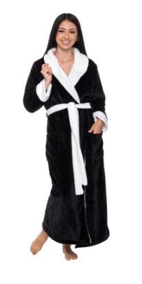 Photo 2 of 4 Silver Lilly - Women's Full Length Sherpa Luxury Bathrobe small 