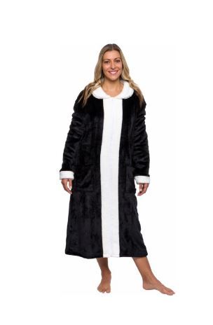 Photo 1 of 4 Silver Lilly - Women's Full Length Sherpa Luxury Bathrobe small 