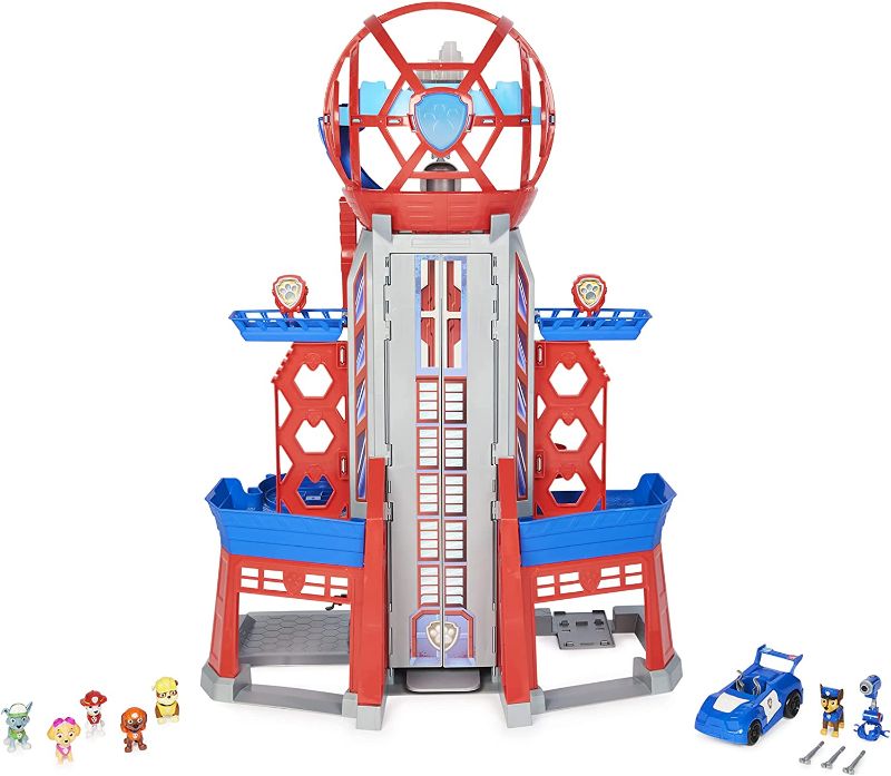 Photo 1 of Paw Patrol, Movie Ultimate City 3ft. Tall Transforming Tower with 6 Action Figures, Toy Car, Lights and Sounds, Kids Toys for Ages 3 and up, Ultimate City Tower (Movie)
