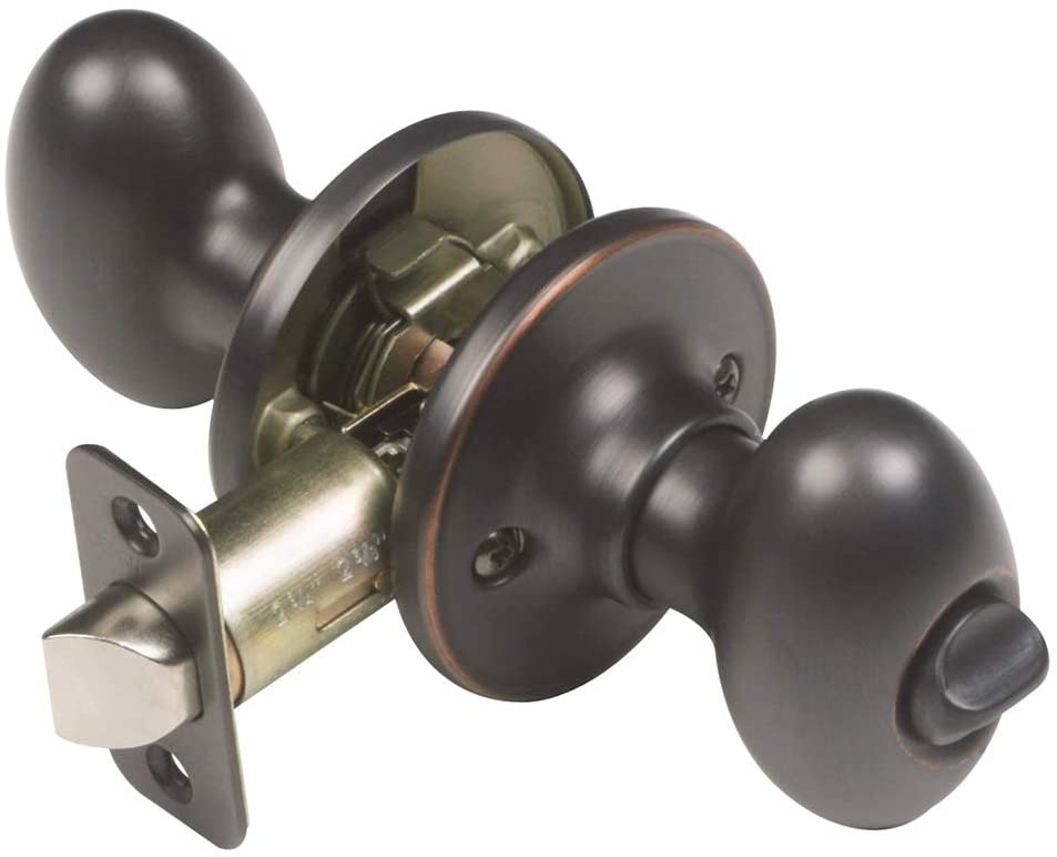 Photo 1 of Design House 750588 Egg 2-Way Latch Privacy Door Knob, Oil Rubbed Bronze, Bed & Bath

