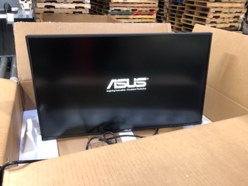 Photo 2 of ASUS 27IN WIDESCREEN LCD 1920X1080 HDMI / MHL VGA BLACK 5MS SPEAKER TILT
