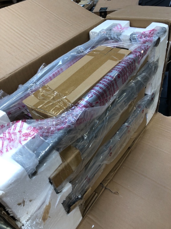 Photo 1 of Sunny Health & Fitness SF-E905 Elliptical Machine Cross Trainer with 8 Level Resistance and Digital Monitor , Gray, White, 28 L x 17 W x 57 H
