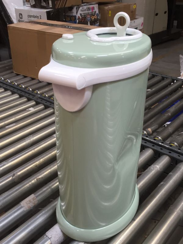 Photo 1 of Ubbi Steel Odor Locking, No Special Bag Required, Money Saving, Modern Design, Registry Must-Have Diaper Pail, Sage
