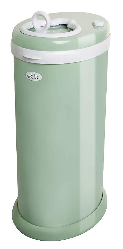 Photo 1 of Ubbi Steel Odor Locking, No Special Bag Required, Money Saving, Modern Design, Registry Must-Have Diaper Pail, Sage
