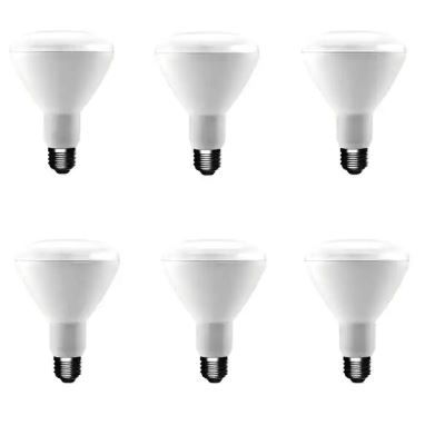 Photo 1 of 2 ----65-Watt Equivalent BR30 Dimmable CEC LED Light Bulb Bright White (6-Pack)

