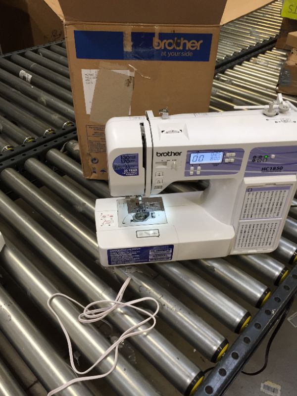 Photo 6 of Brother HC1850 Sewing and Quilting Machine, 185 Built-in Stitches, LCD Display, 8 Included Feet
