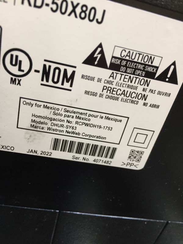 Photo 1 of 50" Class X80J Series LED 4K UHD Smart Google TV