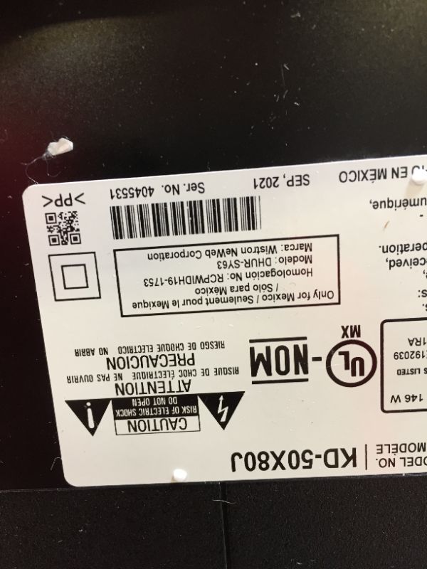 Photo 1 of 50" Class X80J Series LED 4K UHD Smart Google TV