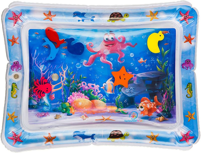 Photo 1 of Splashin'kids Inflatable Tummy Time Premium Water mat Infants and Toddlers is The Perfect Fun time Play Activity Center Your Baby's Stimulation Growth
