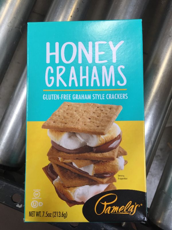 Photo 1 of 6-- Pamela’S Products Graham Crackers Honey, 7.5 Oz exp dec 20 2021
