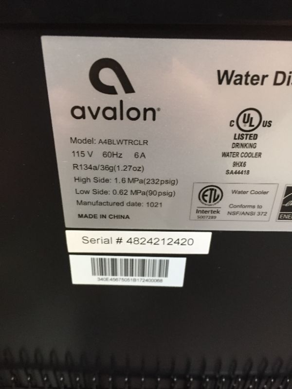 Photo 4 of Avalon A4BLWTRCLR Bottom Loading Stainless Steel Bottle Water Dispenser -Damaged
