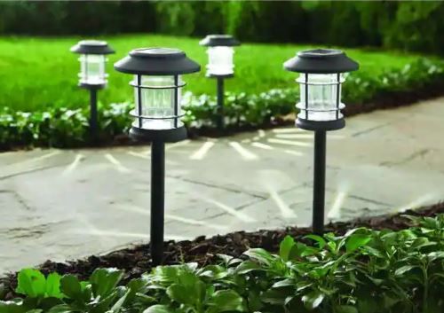 Photo 1 of 2 Solar Gray LED 10 Lumen Path Light (5-Pack)
