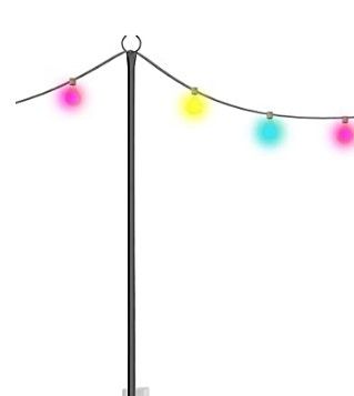 Photo 1 of 1 pc Holiday Styling String Light Pole with Hooks for Hanging String Light ---pole only
