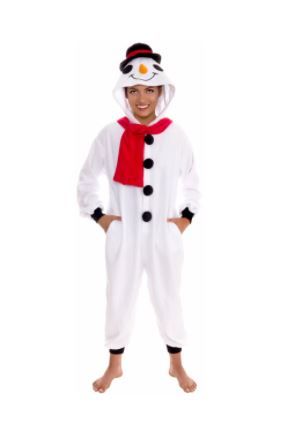 Photo 1 of 4 PACK - Silver Lilly Unisex Pajamas - One Piece Cosplay Holiday Snowman Costume (M)