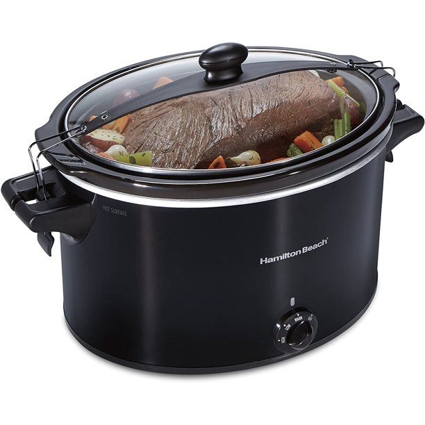 Photo 1 of (TESTED )Hamilton Beach Slow Cooker, Extra Large 10 Quart, Stay or Go Portable With Lid Lock, Dishwasher Safe Crock, Black (33195)