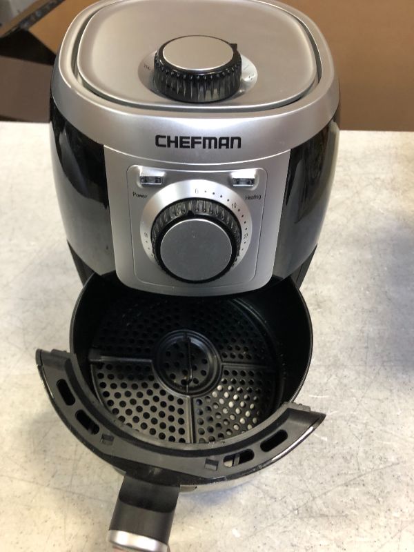 Photo 3 of Chefman TurboFry 2 Liter Air Personal Compact Healthy Fryer w/Adjustable Temperature Control, 30 Minute Timer and Dishwasher Safe Basket Black