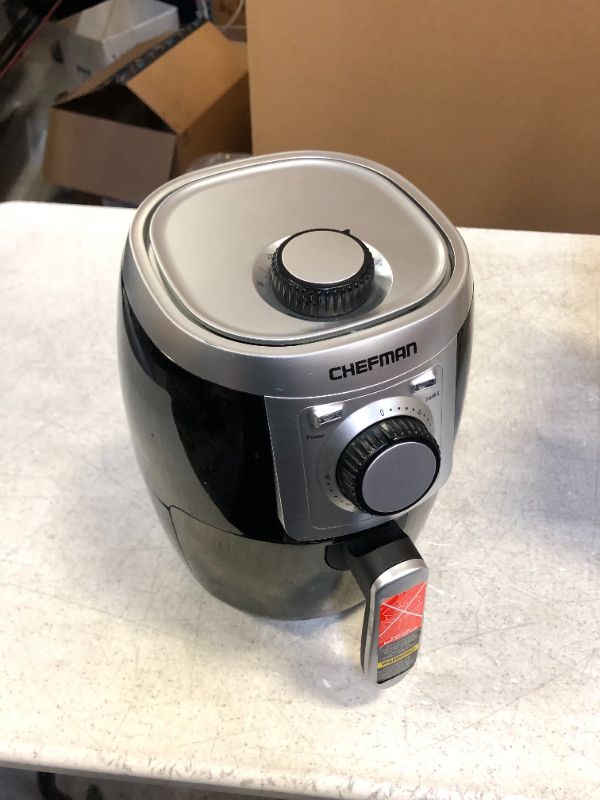 Photo 2 of Chefman TurboFry 2 Liter Air Personal Compact Healthy Fryer w/Adjustable Temperature Control, 30 Minute Timer and Dishwasher Safe Basket Black