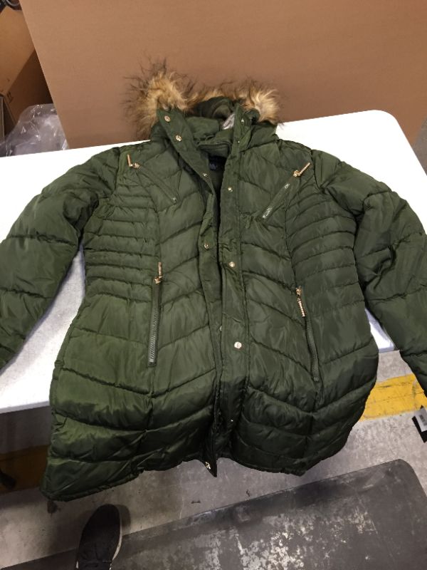 Photo 1 of Olive women's puffer jacket sz L 