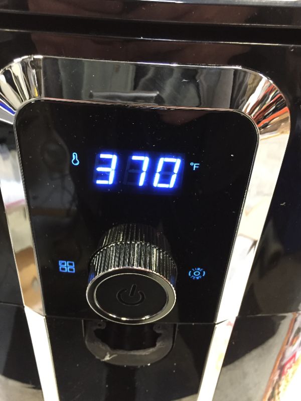 Photo 1 of Aria Teflon-Free 7Qt Family-Size Ceramic Air Fryer with 2-Tier Stainless Steel Rack, Baking Pan, Skewers, and Recipe Book including Vegan and Keto Options