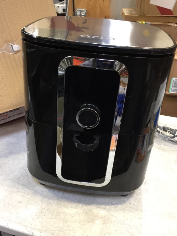 Photo 2 of Aria Teflon-Free 7Qt Family-Size Ceramic Air Fryer with 2-Tier Stainless Steel Rack, Baking Pan, Skewers, and Recipe Book including Vegan and Keto Options