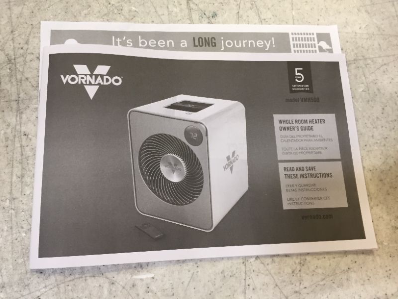 Photo 4 of Vornado VMH500 Whole Room Metal Heater with Auto Climate, 2 Heat Settings, Adjustable Thermostat, 1-12 Hour Timer, and Remote, Ice White
