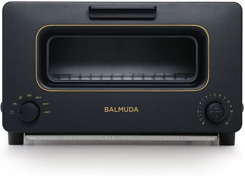 Photo 1 of BALMUDA The Toaster | Steam Oven Toaster | 5 Cooking Modes - Sandwich Bread, Artisan Bread, Pizza, Pastry, Oven | Compact Design | Baking Pan | K01M-KG | Black | US Version
