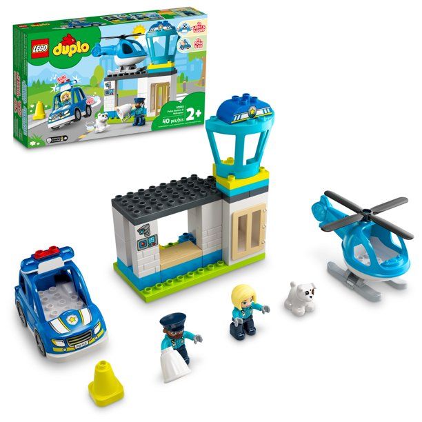 Photo 1 of LEGO DUPLO Rescue Police Station & Helicopter 10959 Building Toy Playset; Police Car and Helicopter; For Ages 2+ (40 Pieces)
