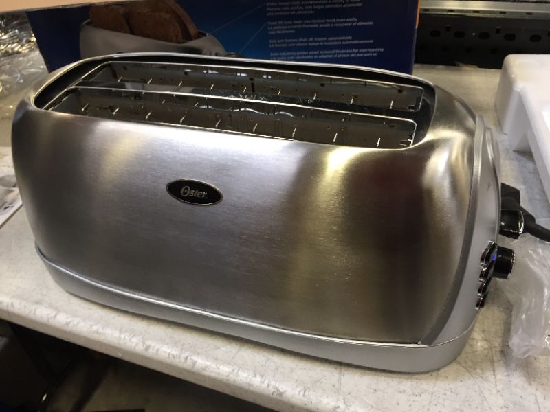 Photo 3 of Oster Long Slot 4-Slice Toaster, Stainless Steel (TSSTTR6330-NP)
