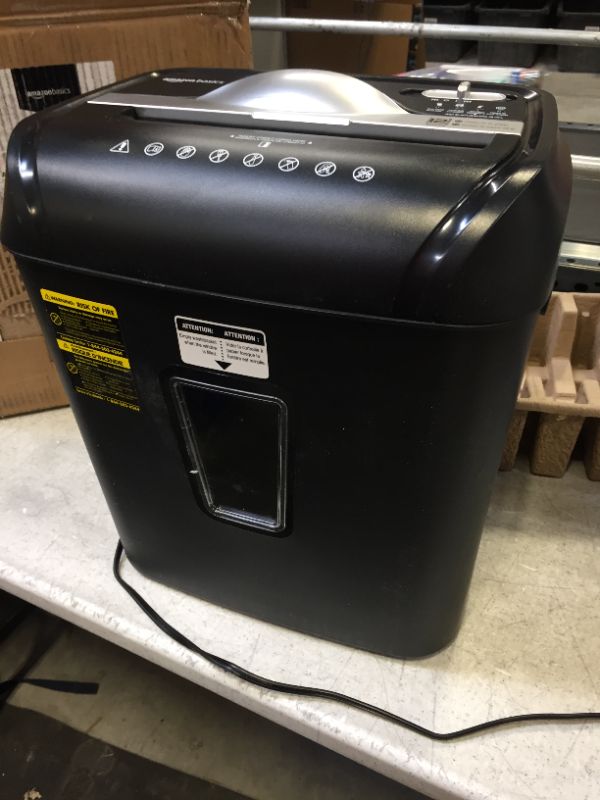 Photo 1 of Amazon Basics 12-Sheet Cross-Cut Paper and Credit Card Home Office Shredder
