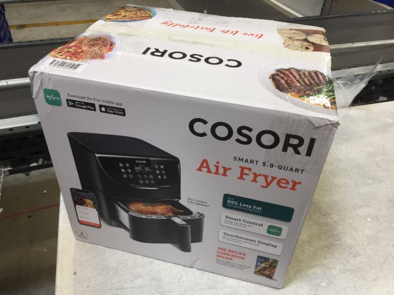 Photo 4 of COSORI Air Fryer Oven Compact 3.7 Qt, Suitable For Families Of 1–3 (100 Recipes), 11 One-Touch Digital Presets, Preheat & Shake Reminder, Nonstick & Dishwasher-Safe Square Basket, 85% Less Oil, Black
