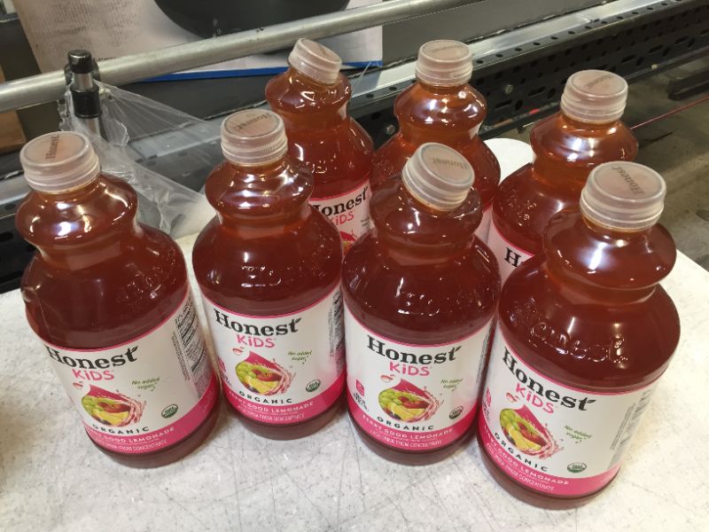 Photo 2 of 7 bottles of Honest Kids Berry Berry Good Lemonade Organic Fruit Juice Drink, 59 fl oz---BB april 2022
