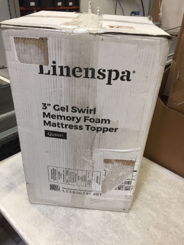 Photo 4 of Linenspa Essentials Linenspa 3 Inch Gel Swirl Memory Foam Topper-Queen