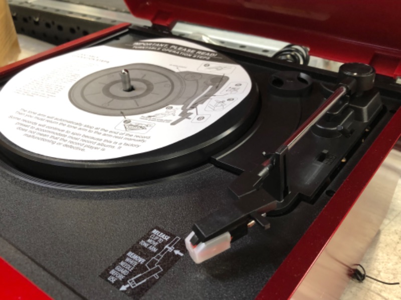 Photo 7 of victrola bluetooth stereo turntable with cd player red