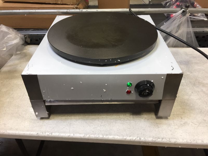 Photo 2 of Commercial Electric Crepe Maker 110V 16" Pancake Baking Machine Non-Stick Electric Crepe Pan Single Hotplate Adjustable Temperature 
