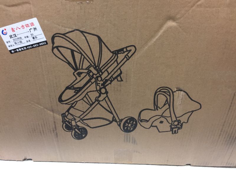 Photo 4 of generic baby stroller and car seat brown 