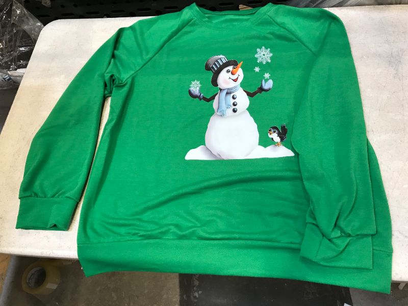 Photo 1 of green snowman hoodie xxlarge
