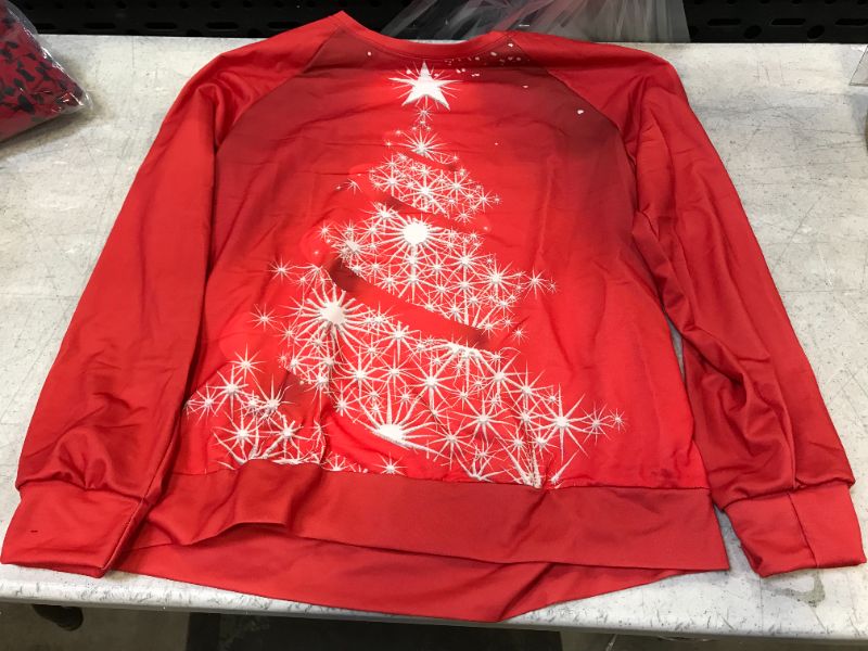 Photo 1 of size small red christmas crewneck sweater