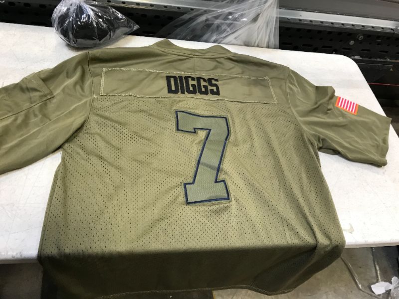 Photo 1 of Men's Dallas Cowboys #7 Trevon Diggs Jersey 2021 Olive Salute To Service size large