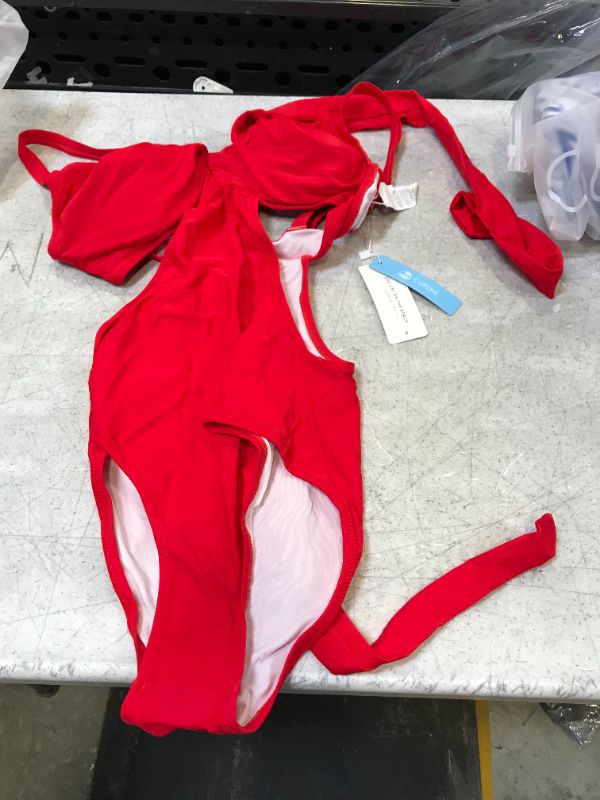 Photo 1 of cupshe one piece red bathing suit small