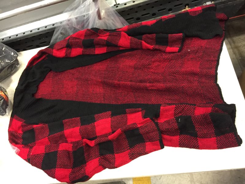 Photo 1 of 2xlarge red black plaid longsleeve top