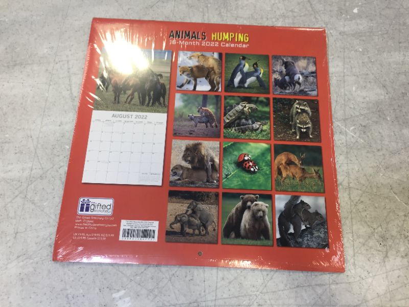 Photo 2 of 16-Month 2022 Animals Calendar with 180 Reminder Stickers (12 x 12 In) 
